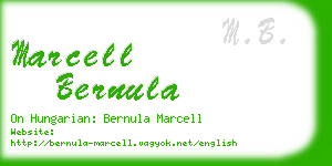 marcell bernula business card